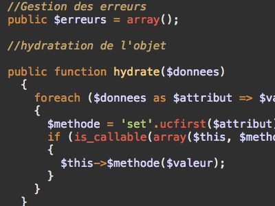 Code informatique (php)