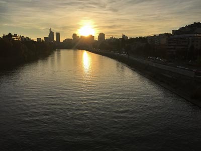 Coucher de soleil sur la Défense