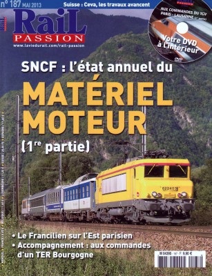 Couverture du numéro 187 de Rail Passion