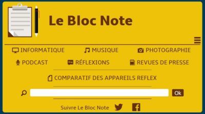 Menu du site